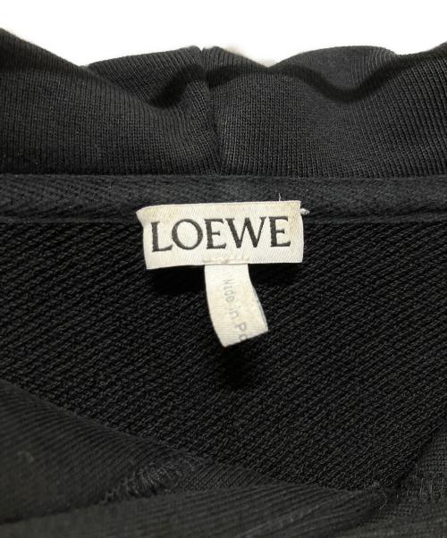LOEWE（ロエベ）LOEWE (ロエベ) アナグラムレザーパッチパーカー ブラック サイズ:Mの古着・服飾アイテム