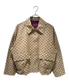 GUCCI（グッチ）の古着「GG Jacquard Oversized Jacket/GGジャガードオーバーサイズジャケット/842660 ZAF4S」｜ベージュ