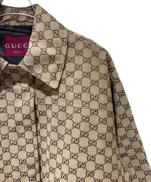 GUCCI（グッチ）GUCCI (グッチ) GG Jacquard Oversized Jacket/GGジャガードオーバーサイズジャケット/842660 ZAF4S ベージュ サイズ:40の古着・服飾アイテム