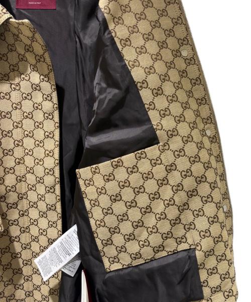 GUCCI（グッチ）GUCCI (グッチ) GG Jacquard Oversized Jacket/GGジャガードオーバーサイズジャケット/842660 ZAF4S ベージュ サイズ:40の古着・服飾アイテム