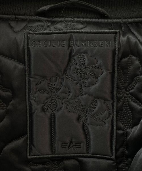 ALPHA INDUSTRIES（アルファインダストリーズ）Alpha Industries (アルファインダストリーズ) CECILIE BAHNSEN (セシリーバンセン) ALPHA X CB MA-1 JACKET ブラック サイズ:XLの古着・服飾アイテム
