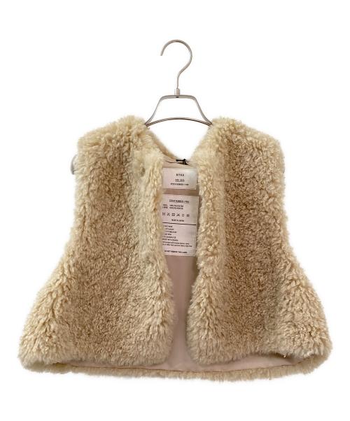 HYKE（ハイク）HYKE (ハイク) FAUX SHERLING CROPPED VEST クリーム サイズ:OSFAの古着・服飾アイテム