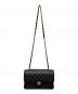 中古・古着 CHANEL (シャネル) Wフラップショルダーバッグ ブラック×ゴールド金具 サイズ:23：1350000円