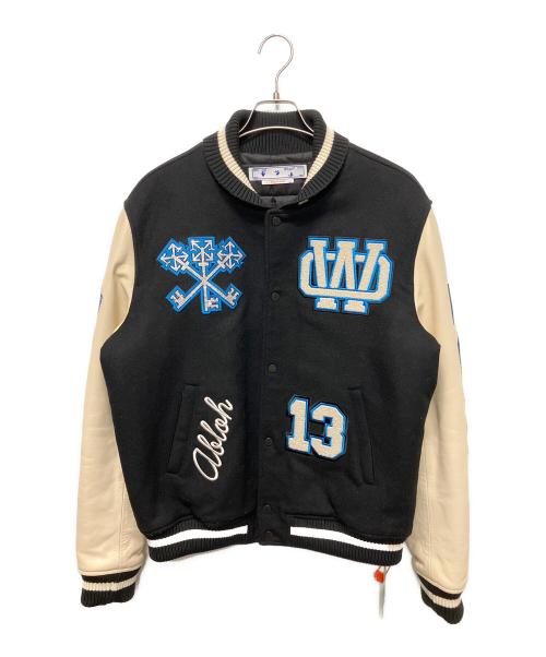 OFFWHITE（オフホワイト）OFFWHITE (オフホワイト) クリスタルグラフィックバーシティジャケット ブラック サイズ:50の古着・服飾アイテム
