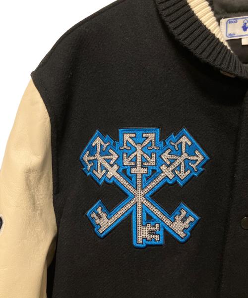 OFFWHITE（オフホワイト）OFFWHITE (オフホワイト) クリスタルグラフィックバーシティジャケット ブラック サイズ:50の古着・服飾アイテム