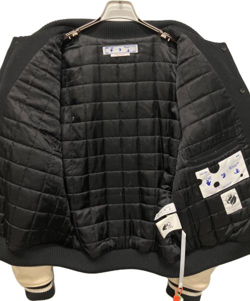 OFFWHITE（オフホワイト）OFFWHITE (オフホワイト) クリスタルグラフィックバーシティジャケット ブラック サイズ:50の古着・服飾アイテム