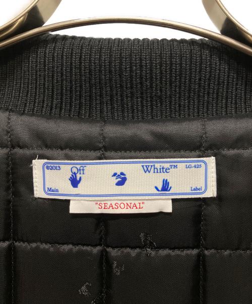 OFFWHITE（オフホワイト）OFFWHITE (オフホワイト) クリスタルグラフィックバーシティジャケット ブラック サイズ:50の古着・服飾アイテム