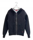 GUCCIグッチ）の古着「プリント ジャージー ジップ スウェットシャツ」｜ブラック