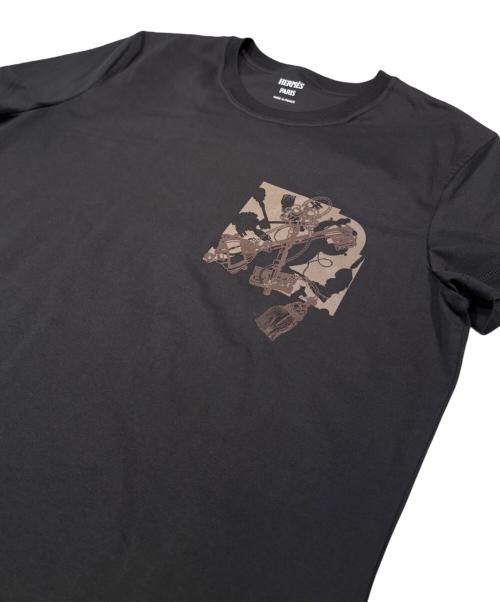 HERMES（エルメス）HERMES (エルメス) カルトゥッシュ/半袖Tシャツ ブラック サイズ:38の古着・服飾アイテム
