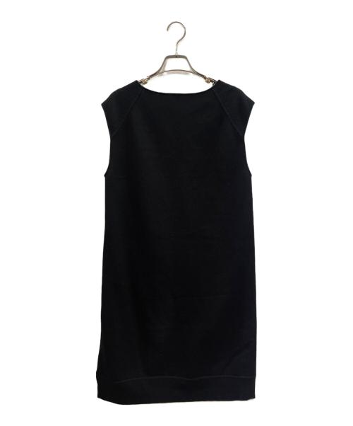 HERMES（エルメス）HERMES (エルメス) Twillaine Sleeveless Dress ツイルレーヌ ノースリーブワンピース ブラック サイズ:36の古着・服飾アイテム
