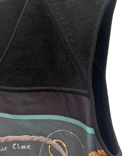 HERMES（エルメス）HERMES (エルメス) Twillaine Sleeveless Dress ツイルレーヌ ノースリーブワンピース ブラック サイズ:36の古着・服飾アイテム