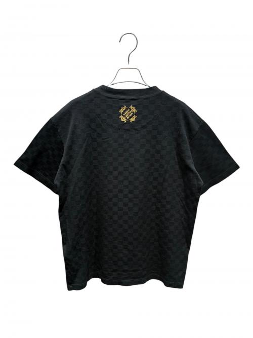 LOUIS VUITTON（ルイ ヴィトン）LOUIS VUITTON (ルイ ヴィトン) エンベリッシュド ダミエ ピケ クルーネック 半袖Tシャツ ブラック サイズ:Mの古着・服飾アイテム
