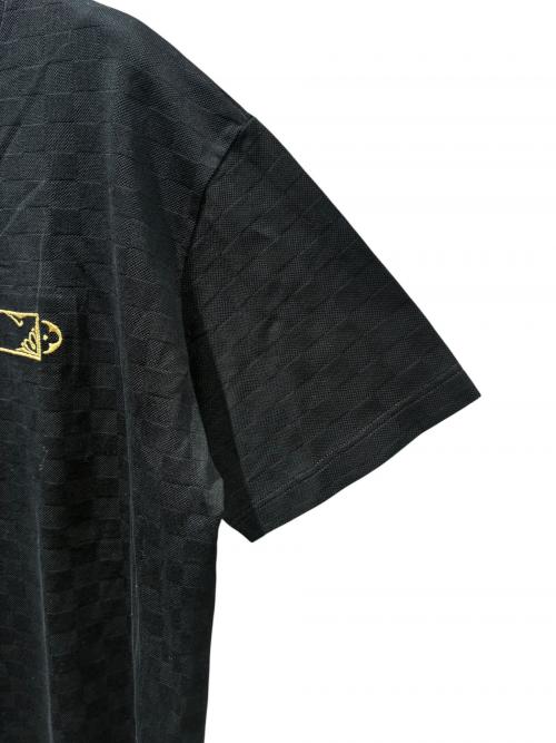 LOUIS VUITTON（ルイ ヴィトン）LOUIS VUITTON (ルイ ヴィトン) エンベリッシュド ダミエ ピケ クルーネック 半袖Tシャツ ブラック サイズ:Mの古着・服飾アイテム