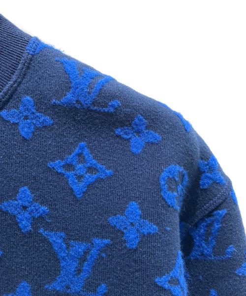 LOUIS VUITTON（ルイ ヴィトン）LOUIS VUITTON (ルイ ヴィトン) フルモノグラムジャカードクルーネックスウェット ネイビー×ブルー サイズ:XSの古着・服飾アイテム