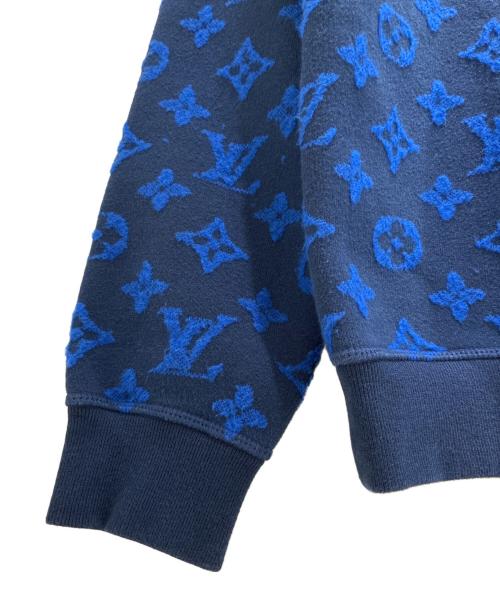 LOUIS VUITTON（ルイ ヴィトン）LOUIS VUITTON (ルイ ヴィトン) フルモノグラムジャカードクルーネックスウェット ネイビー×ブルー サイズ:XSの古着・服飾アイテム