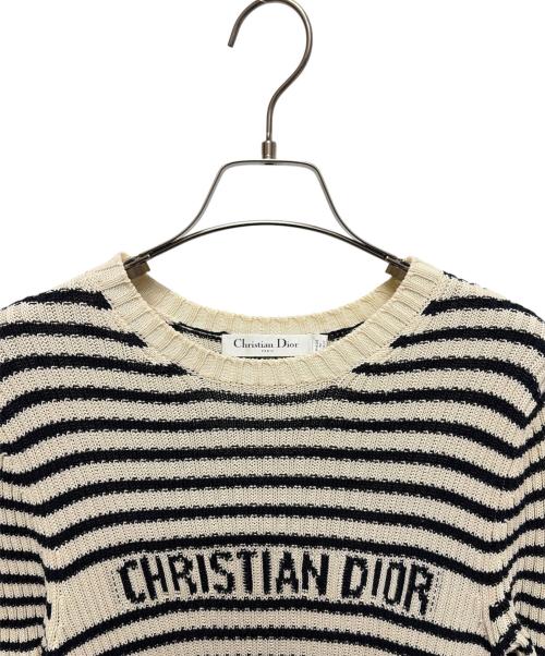 Christian Dior（クリスチャン ディオール）Christian Dior (クリスチャン ディオール) ディオリビエラ ショートスリーブ セーター アイボリー サイズ:38の古着・服飾アイテム