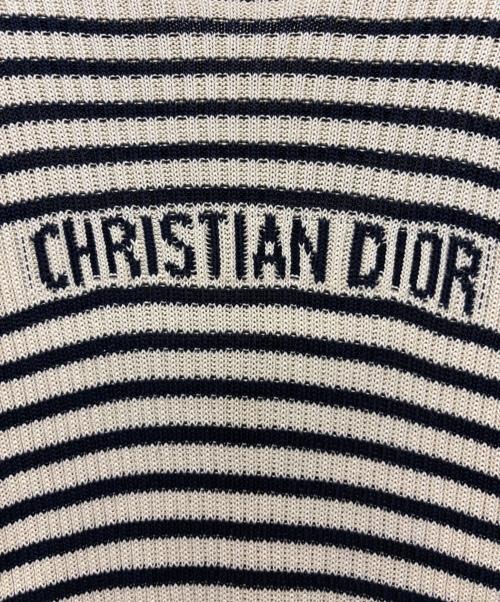 Christian Dior（クリスチャン ディオール）Christian Dior (クリスチャン ディオール) ディオリビエラ ショートスリーブ セーター アイボリー サイズ:38の古着・服飾アイテム
