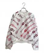 HERMESエルメス）の古着「25SS Coaching Remix Raglan Sweatshirt コーチングリミックス ラグランスウェット」｜ホワイト