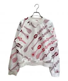 HERMES（エルメス）の古着「25SS Coaching Remix Raglan Sweatshirt コーチングリミックス ラグランスウェット」｜ホワイト