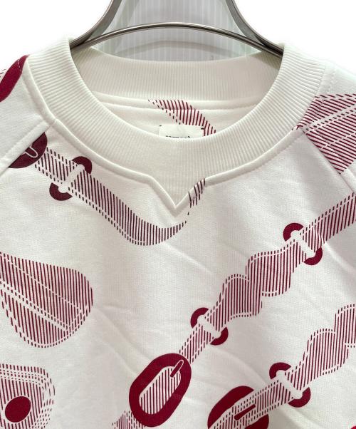 HERMES（エルメス）HERMES (エルメス) 25SS Coaching Remix Raglan Sweatshirt コーチングリミックス ラグランスウェット ホワイト サイズ:38の古着・服飾アイテム