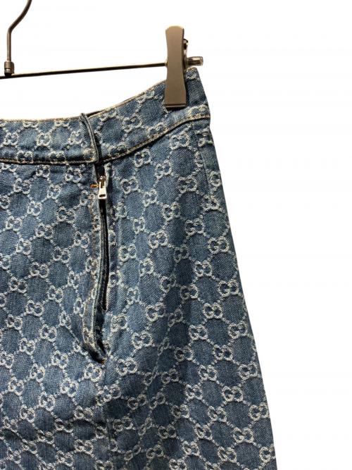 GUCCI（グッチ）GUCCI (グッチ) GGジャガードデニムスカート インディゴ サイズ:SIZE 38の古着・服飾アイテム