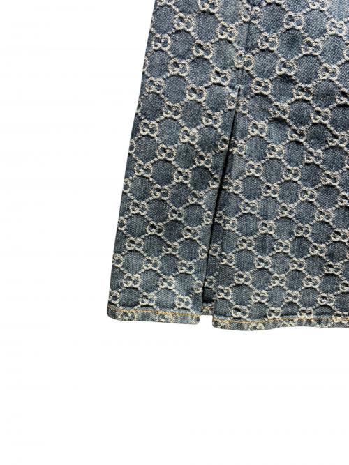 GUCCI（グッチ）GUCCI (グッチ) GGジャガードデニムスカート インディゴ サイズ:SIZE 38の古着・服飾アイテム