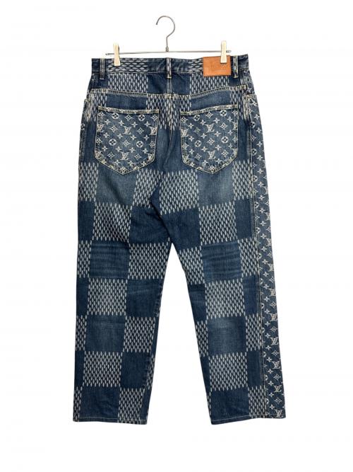 LOUIS VUITTON（ルイ ヴィトン）LOUIS VUITTON (ルイ ヴィトン) Giant Damier Waves MNGM Denim Pants インディゴ サイズ:34の古着・服飾アイテム