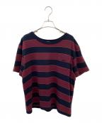 CELINEセリーヌ）の古着「トリオンフストライプレギュラーTシャツ」｜レッド×ブラック