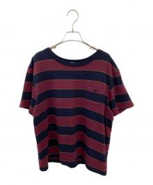 CELINE（セリーヌ）の古着「トリオンフストライプレギュラーTシャツ」｜レッド×ブラック