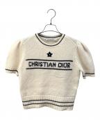 Christian Diorクリスチャン ディオール）の古着「カシミアブレンドショートスリーブニット」｜ホワイト