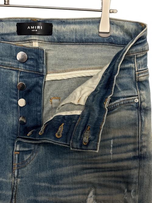 AMIRI（アミリ）AMIRI (アミリ) ダメージ スキニージーンズ インディゴ サイズ:32の古着・服飾アイテム