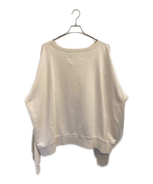 Maison Margiela（メゾンマルジェラ）Maison Margiela (メゾンマルジェラ) EMBROIDERED LOGO CREWNECK SWEATSHIRT ホワイト サイズ:XSの古着・服飾アイテム