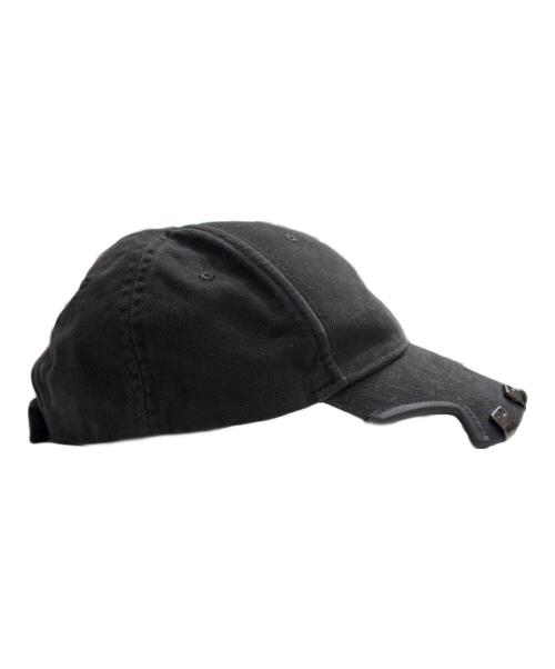 BALENCIAGA（バレンシアガ）BALENCIAGA (バレンシアガ) Heavy Piercing Cap ブラック サイズ:L（59ｃｍ）の古着・服飾アイテム