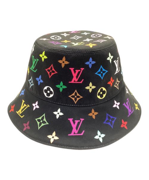 LOUIS VUITTON（ルイ ヴィトン）LOUIS VUITTON (ルイ ヴィトン) モノグラムマルチカラー リバーシブル ハット ブラック サイズ:Sの古着・服飾アイテム