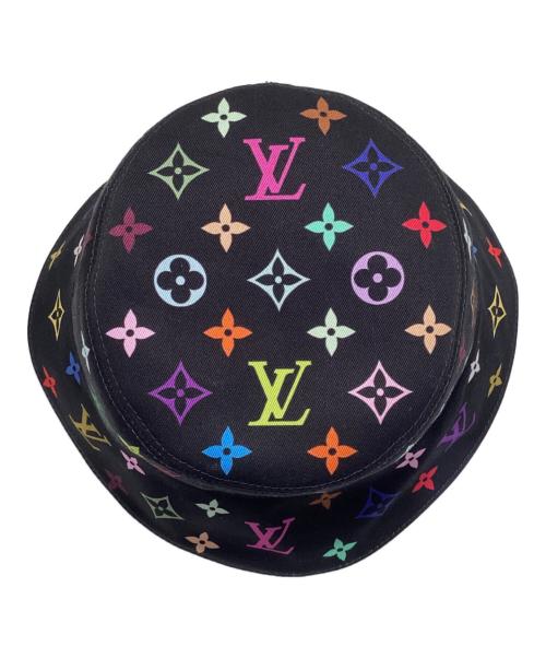 LOUIS VUITTON（ルイ ヴィトン）LOUIS VUITTON (ルイ ヴィトン) モノグラムマルチカラー リバーシブル ハット ブラック サイズ:Sの古着・服飾アイテム