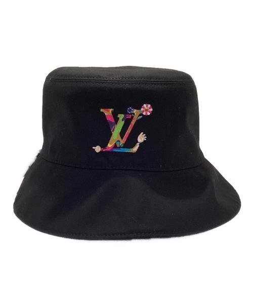 LOUIS VUITTON（ルイ ヴィトン）LOUIS VUITTON (ルイ ヴィトン) モノグラムマルチカラー リバーシブル ハット ブラック サイズ:Sの古着・服飾アイテム