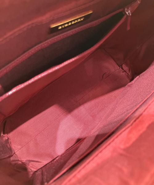 BURBERRY（バーバリー）BURBERRY (バーバリー) ノバチェックハンドバッグ レッド×ベージュ サイズ:-の古着・服飾アイテム