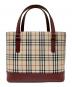 BURBERRY（バーバリー）の古着「ノバチェックハンドバッグ」｜レッド×ベージュ