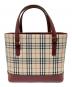 BURBERRY (バーバリー) ノバチェックハンドバッグ レッド×ベージュ サイズ:-：60000円