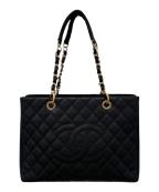CHANELシャネル）の古着「GSTトートバッグ（グランド・ショッピング・トート）」｜ブラック