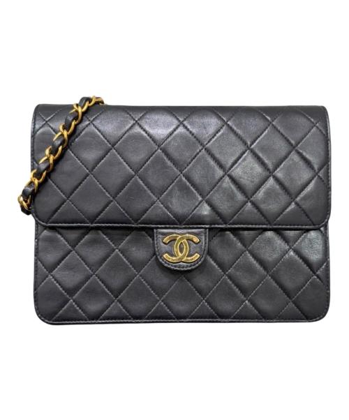 CHANEL（シャネル）CHANEL (シャネル) プッシュロックチェーンショルダーバッグ ブラックの古着・服飾アイテム