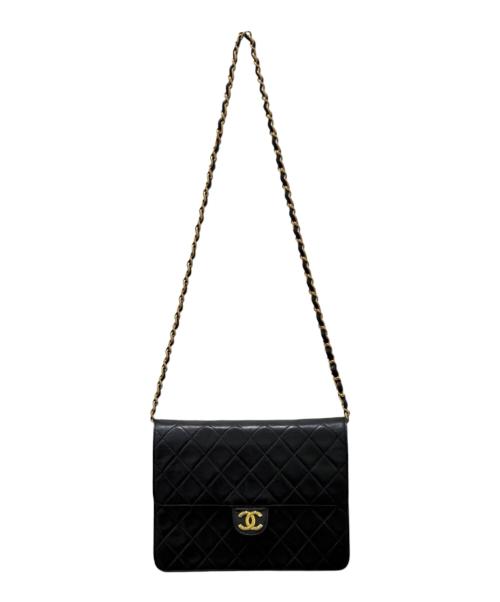 CHANEL（シャネル）CHANEL (シャネル) プッシュロックチェーンショルダーバッグ ブラックの古着・服飾アイテム