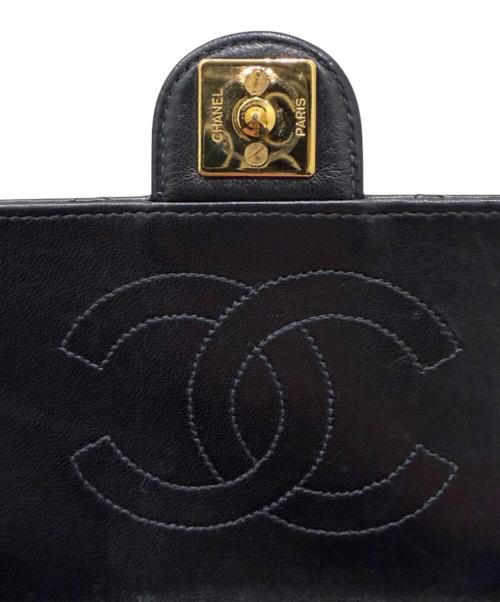 CHANEL（シャネル）CHANEL (シャネル) プッシュロックチェーンショルダーバッグ ブラックの古着・服飾アイテム
