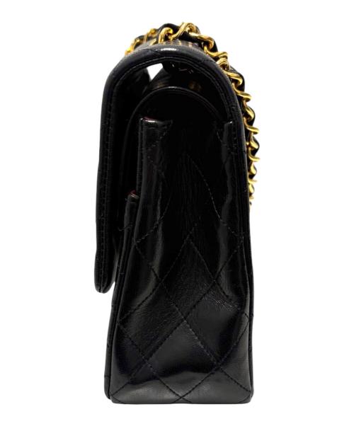 CHANEL（シャネル）CHANEL (シャネル) Wフラップチェーンショルダーバッグ ブラック サイズ:25の古着・服飾アイテム