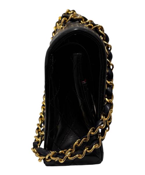 CHANEL（シャネル）CHANEL (シャネル) Wフラップチェーンショルダーバッグ ブラック サイズ:25の古着・服飾アイテム