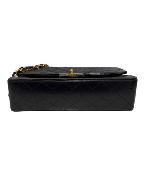 CHANEL（シャネル）CHANEL (シャネル) Wフラップチェーンショルダーバッグ ブラック サイズ:25の古着・服飾アイテム