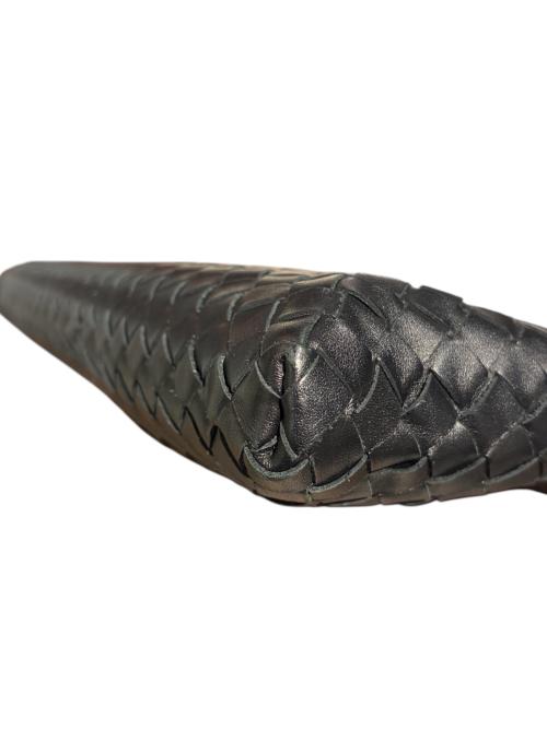 BOTTEGA VENETA（ボッテガベネタ）BOTTEGA VENETA (ボッテガベネタ) イントレチャートショルダーバッグ ブラックの古着・服飾アイテム
