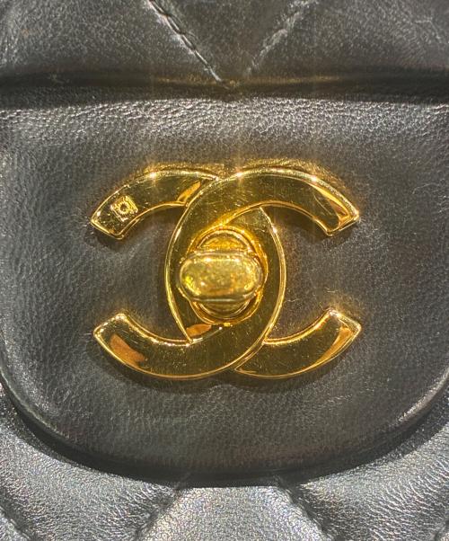 CHANEL（シャネル）CHANEL (シャネル) Wフラップチェーンショルダーバッグ ブラック サイズ:25の古着・服飾アイテム