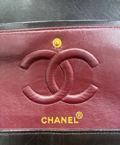 CHANEL（シャネル）CHANEL (シャネル) Wフラップチェーンショルダーバッグ ブラック サイズ:25の古着・服飾アイテム