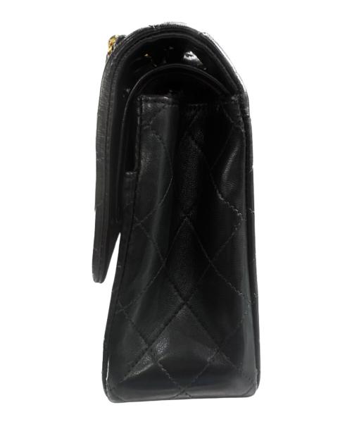 CHANEL（シャネル）CHANEL (シャネル) Wフラップチェーンショルダーバッグ ブラック サイズ:25の古着・服飾アイテム